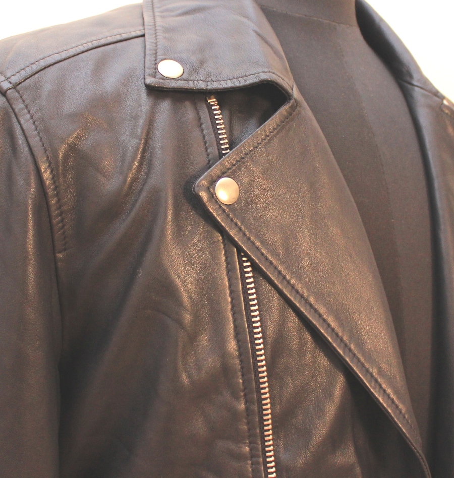 biker jacket, lamb-skin soft leather biker jacket - Khasamkhas
